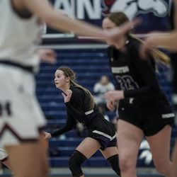 Riverton plays Herriman in a high school girls basketball game at Herriman High School in Herriman on Thursday, Jan.  27, 2022.