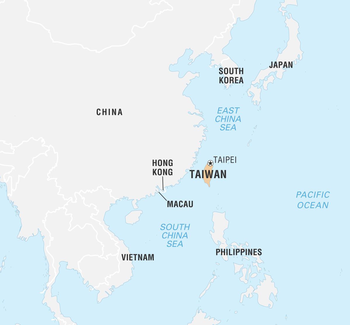 World Data Locator Map, Taiwan