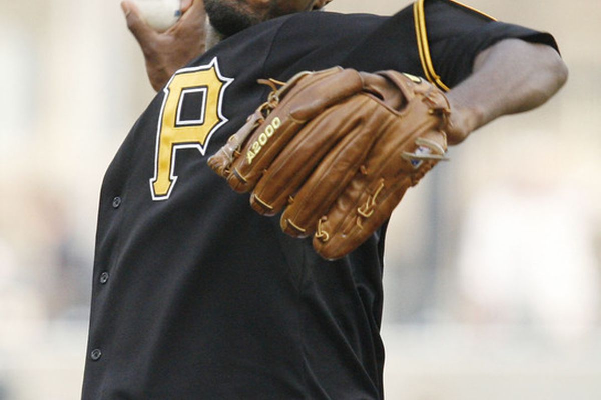 May 22, 2012; Pittsburgh, PA, USA; Pittsburgh Pirates starting pitcher James McDonald (53) throws a pitch against the New York Mets during the first inning at PNC Park. Mandatory Credit: Charles LeClaire-US PRESSWIRE