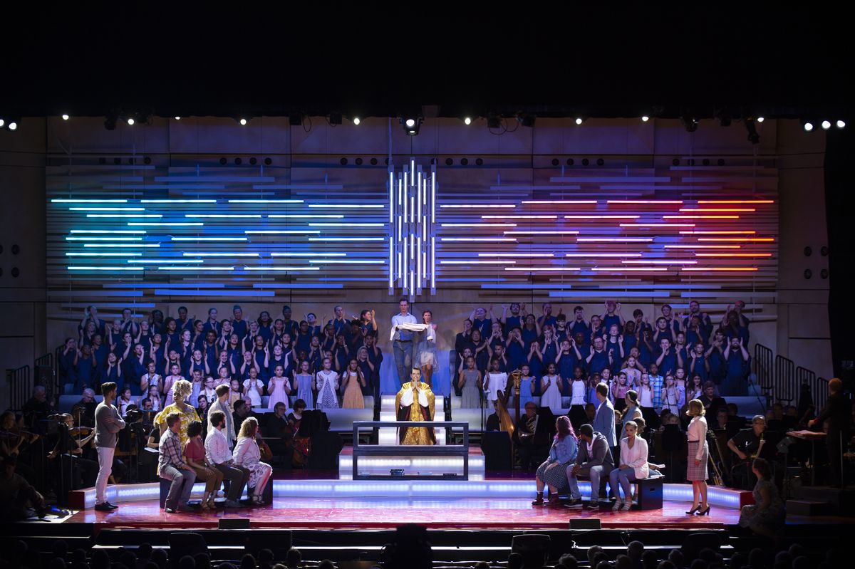 Leonard Bernstein’s Mass is presented at Ravinia in 2018. Live performances will return to the stage of the Highland Park venue in July.