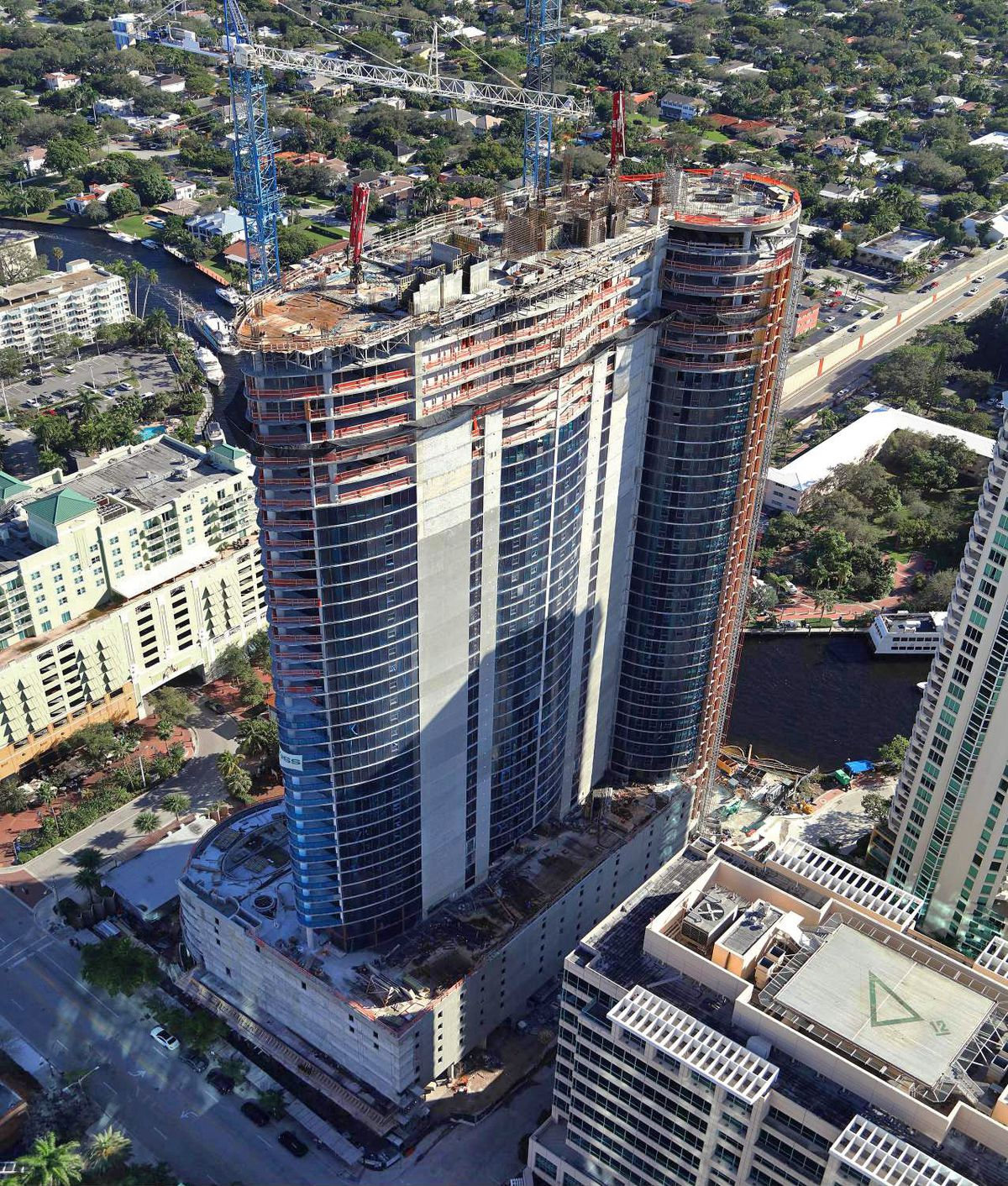 View of a 45-story tower in Fort Lauderdale