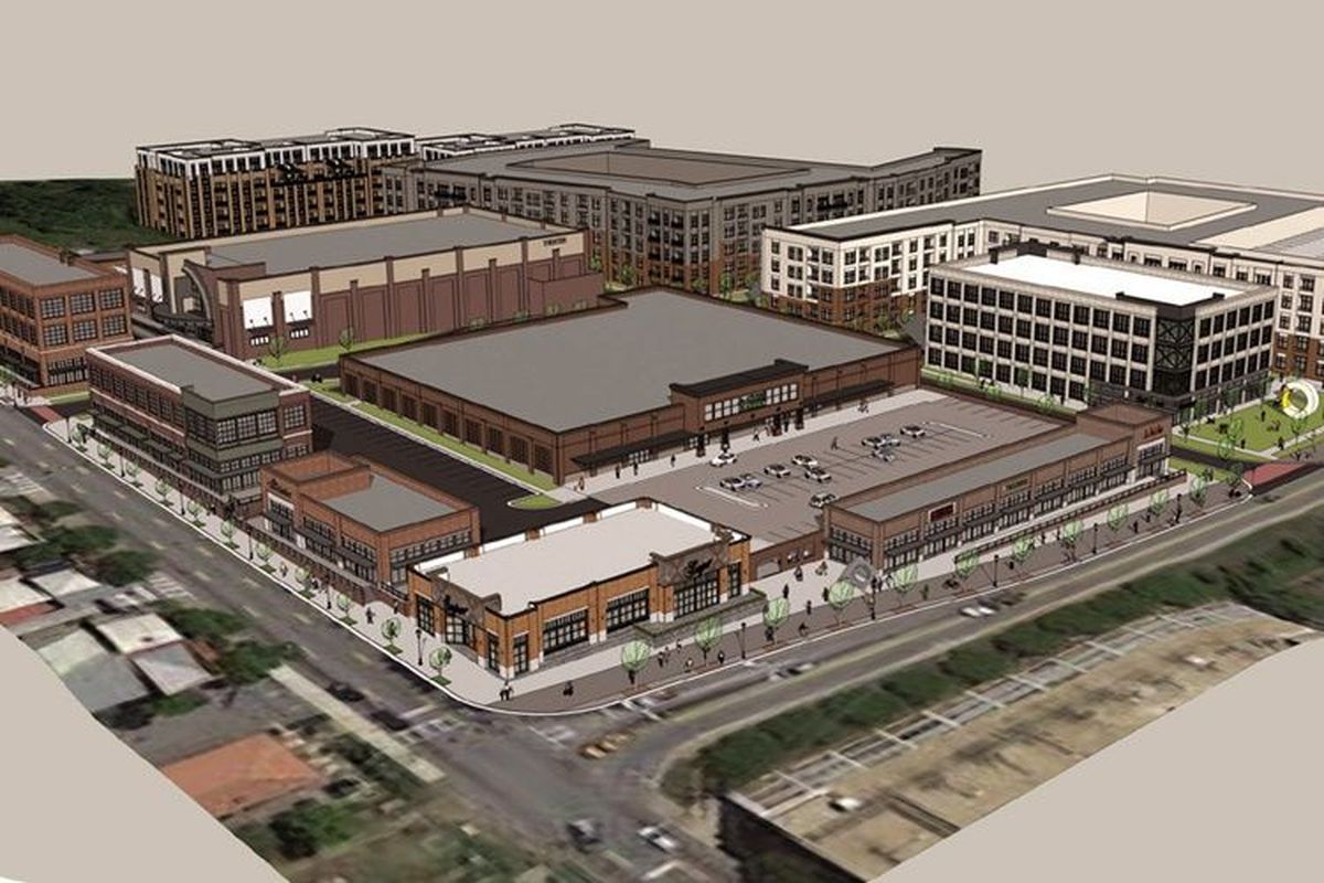 A rendering illustrating the Madison Yards overview.