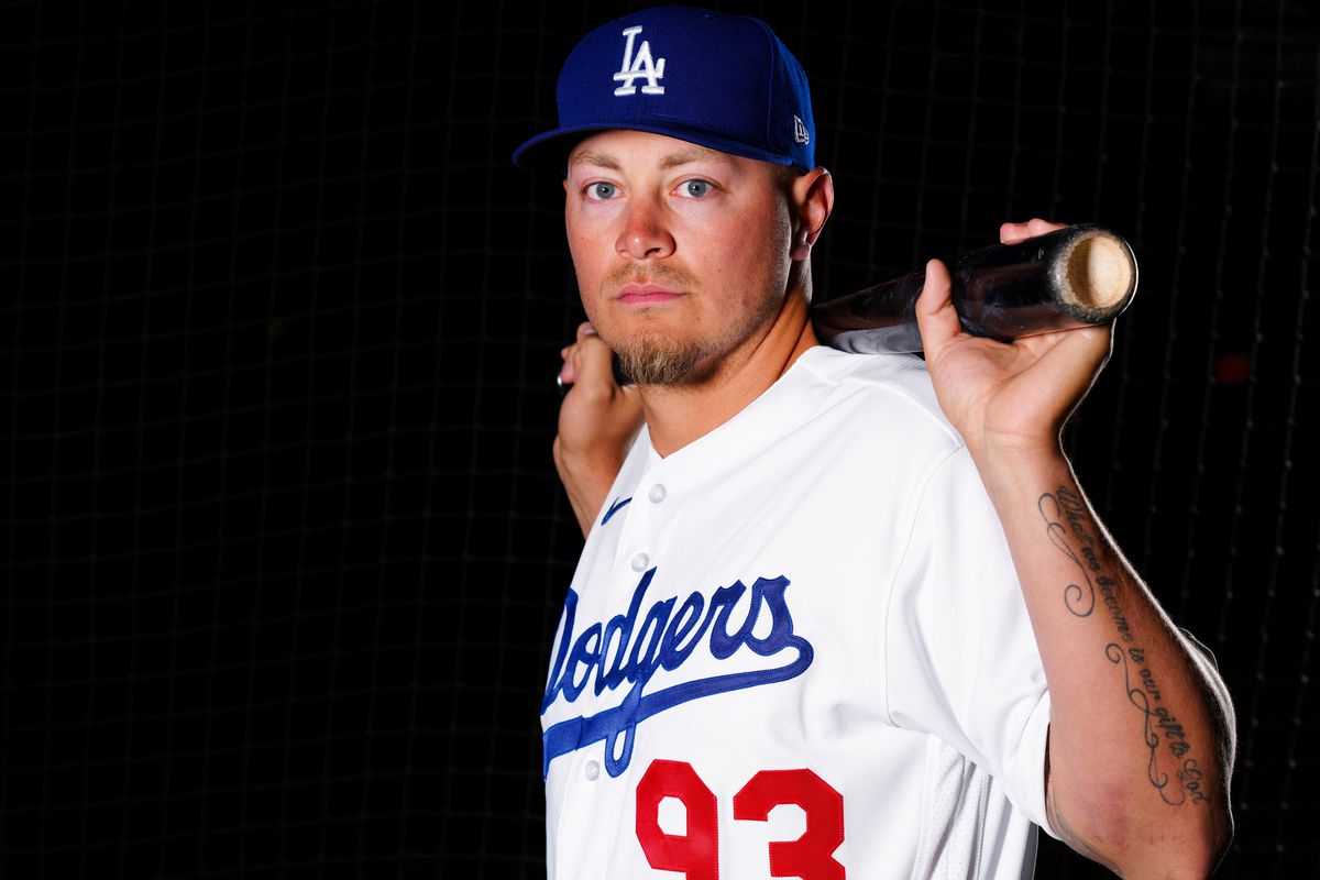 MARCH 17: Ryan Noda #93 of the Los Angeles Dodgers poses for a photo during the Los Angeles Dodgers Photo Day at Camelback Ranch on Thursday, March 17, 2022 in Glendale, Arizona.