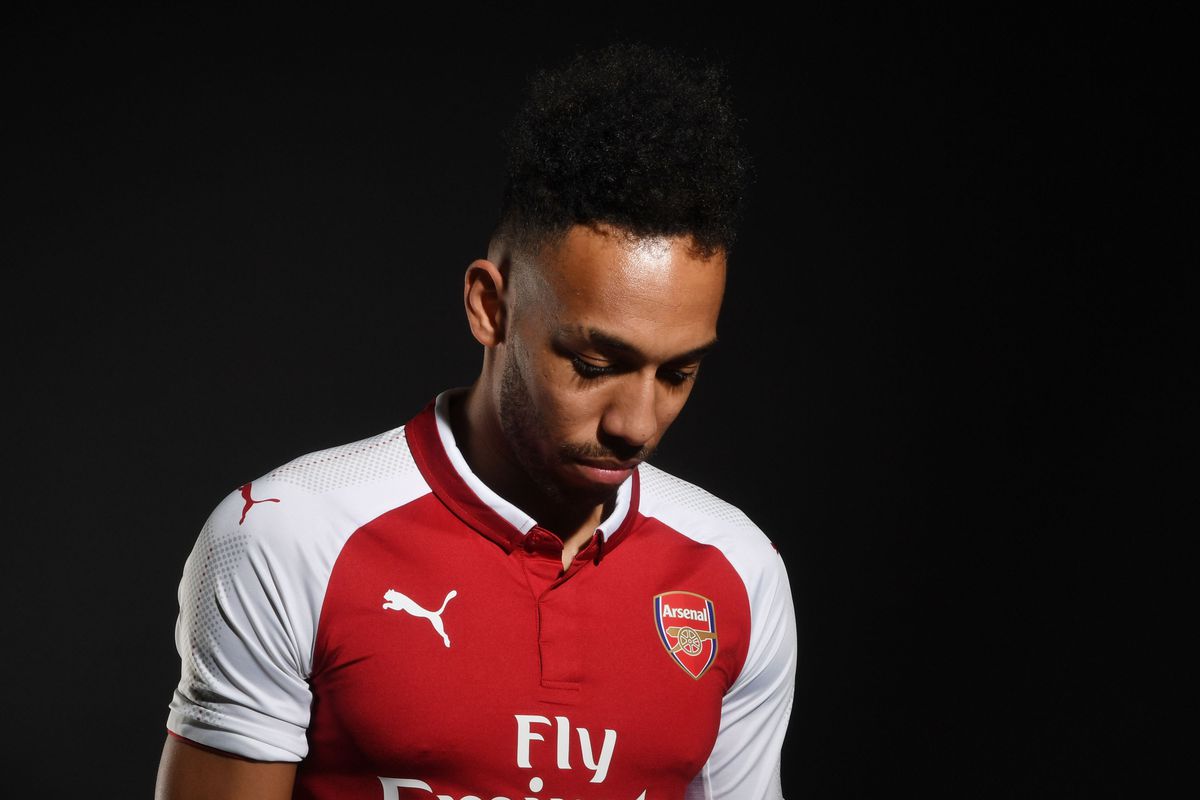 Arsenal Unveil New Signing Pierre-Emerick Aubameyang.