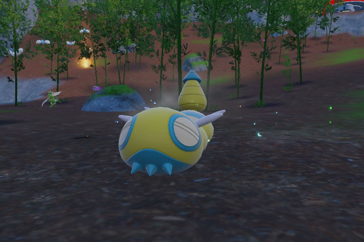 A freshly evolved Dundunsparce, hanging out in a bamboo forest