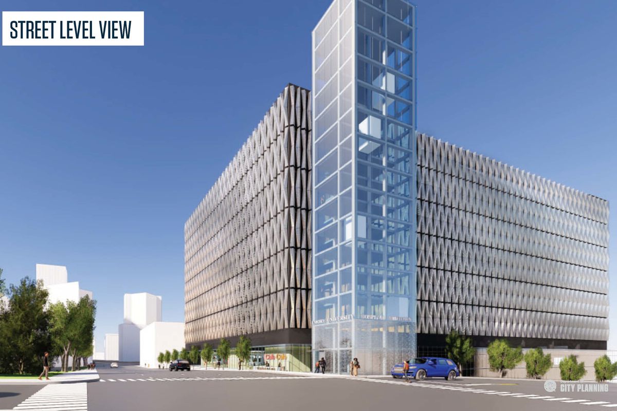 a rendering of the proposed parking deck