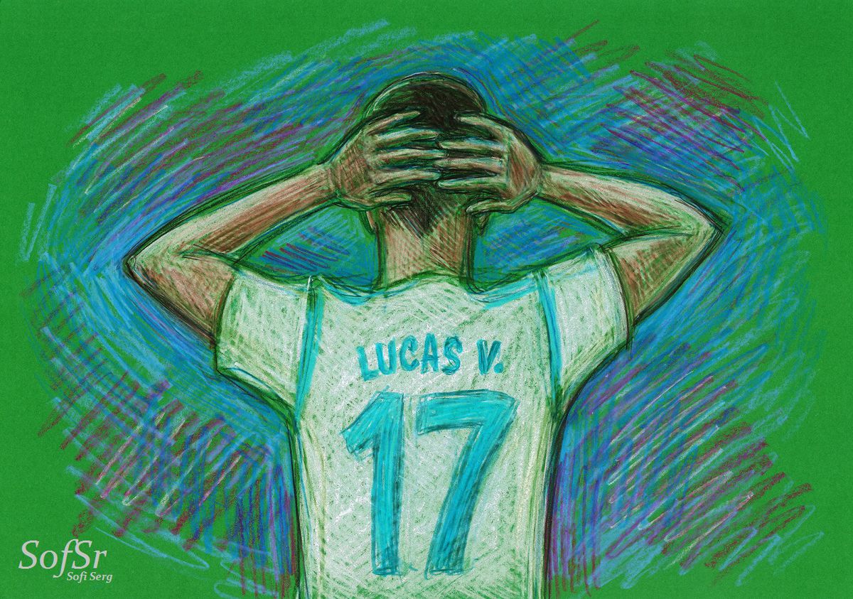 Lucas Vazquez. Drawing by Sofi Serg. 