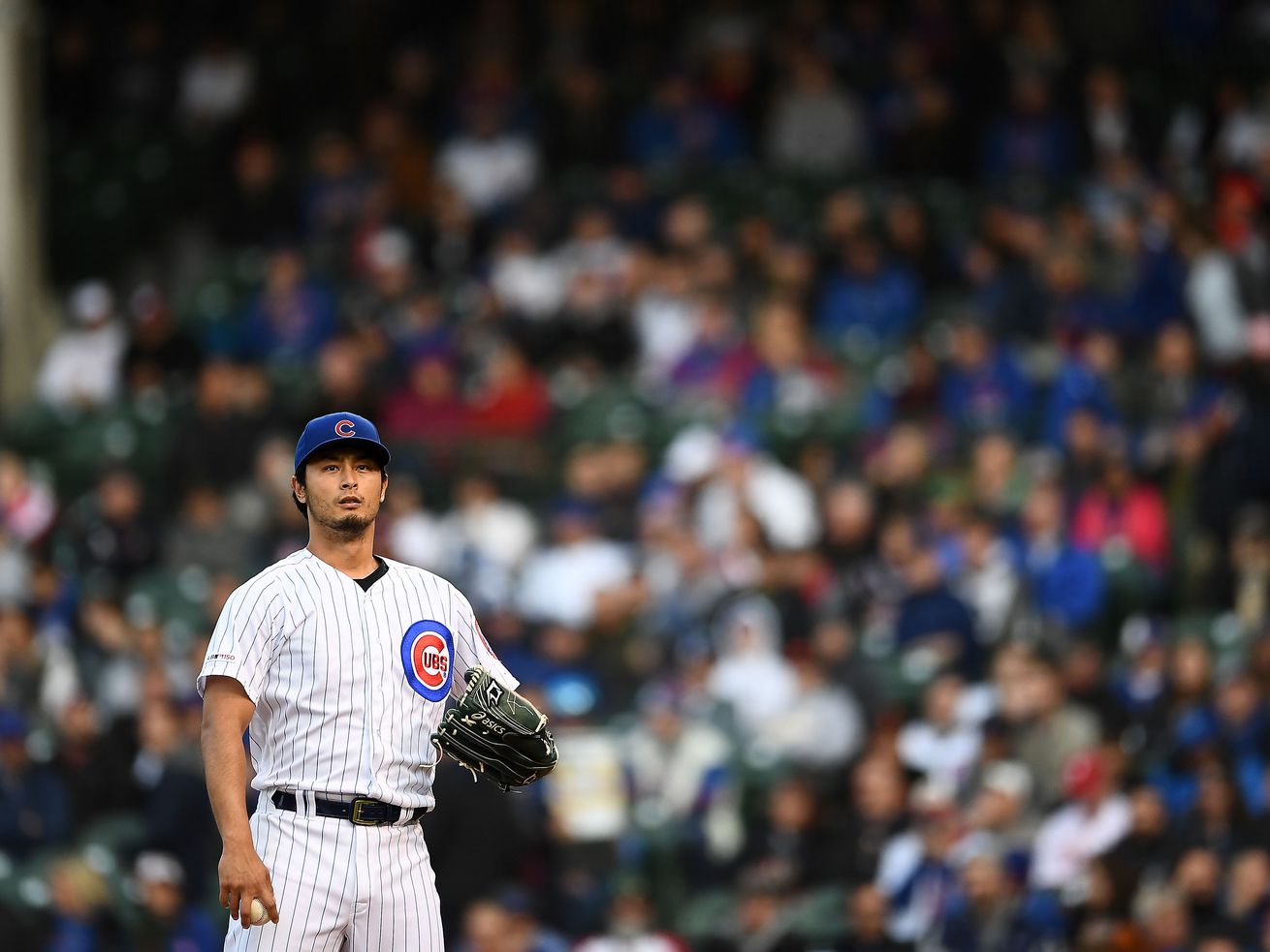 Darvish early in Monday night’s start against the Phillies and Jake Arrieta.