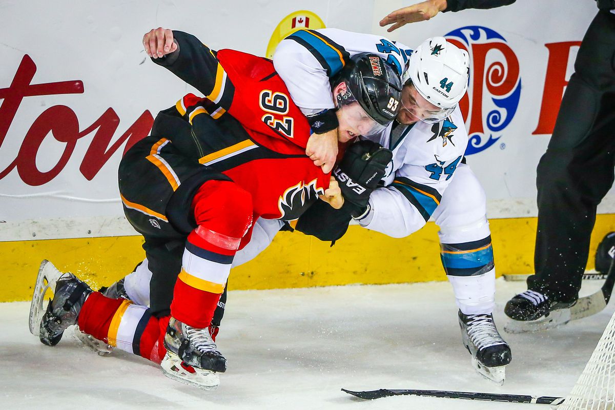 Sam Bennett is with a few grinders, so hopefully he doesn't have to do this tonight.