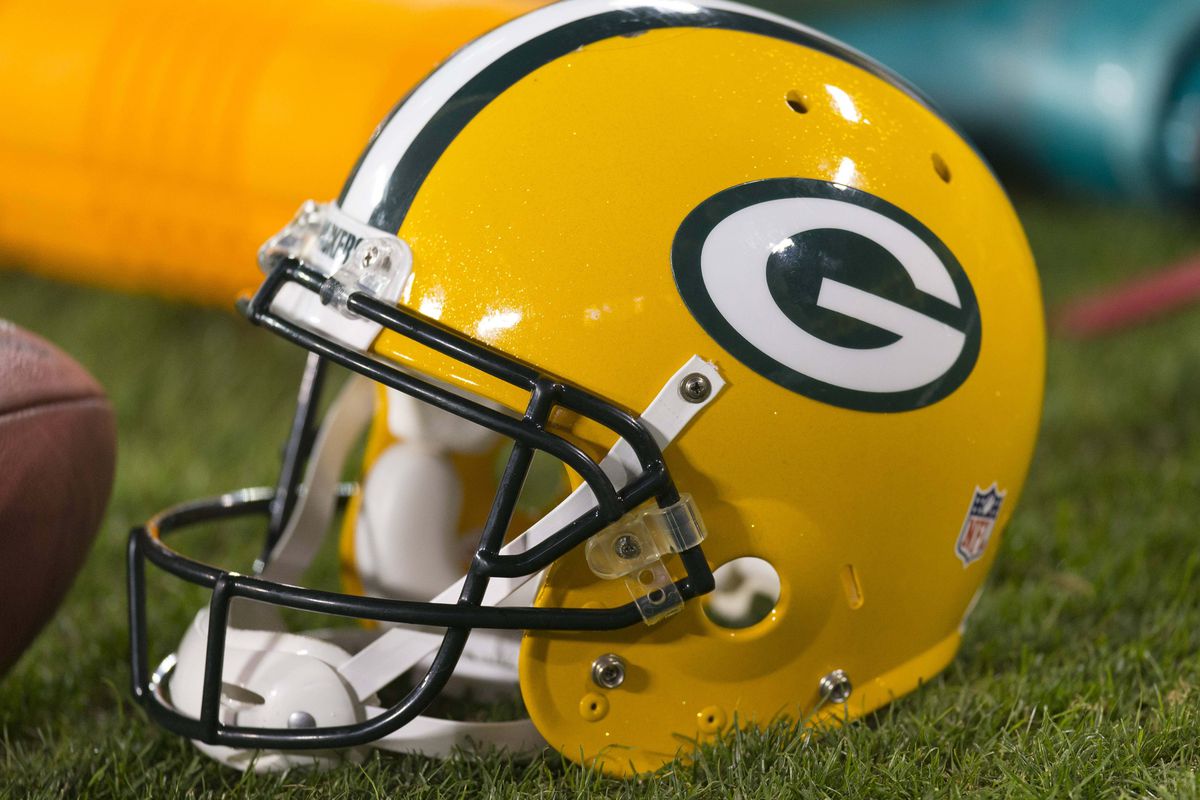 Aug 16, 2012; Green Bay, WI, USA; A Green Bay Packers helmet sits on the field during the game against the Cleveland Browns at Lambeau Field.  The Browns defeated the Packers 35-10.  Mandatory Credit: Jeff Hanisch-US PRESSWIRE