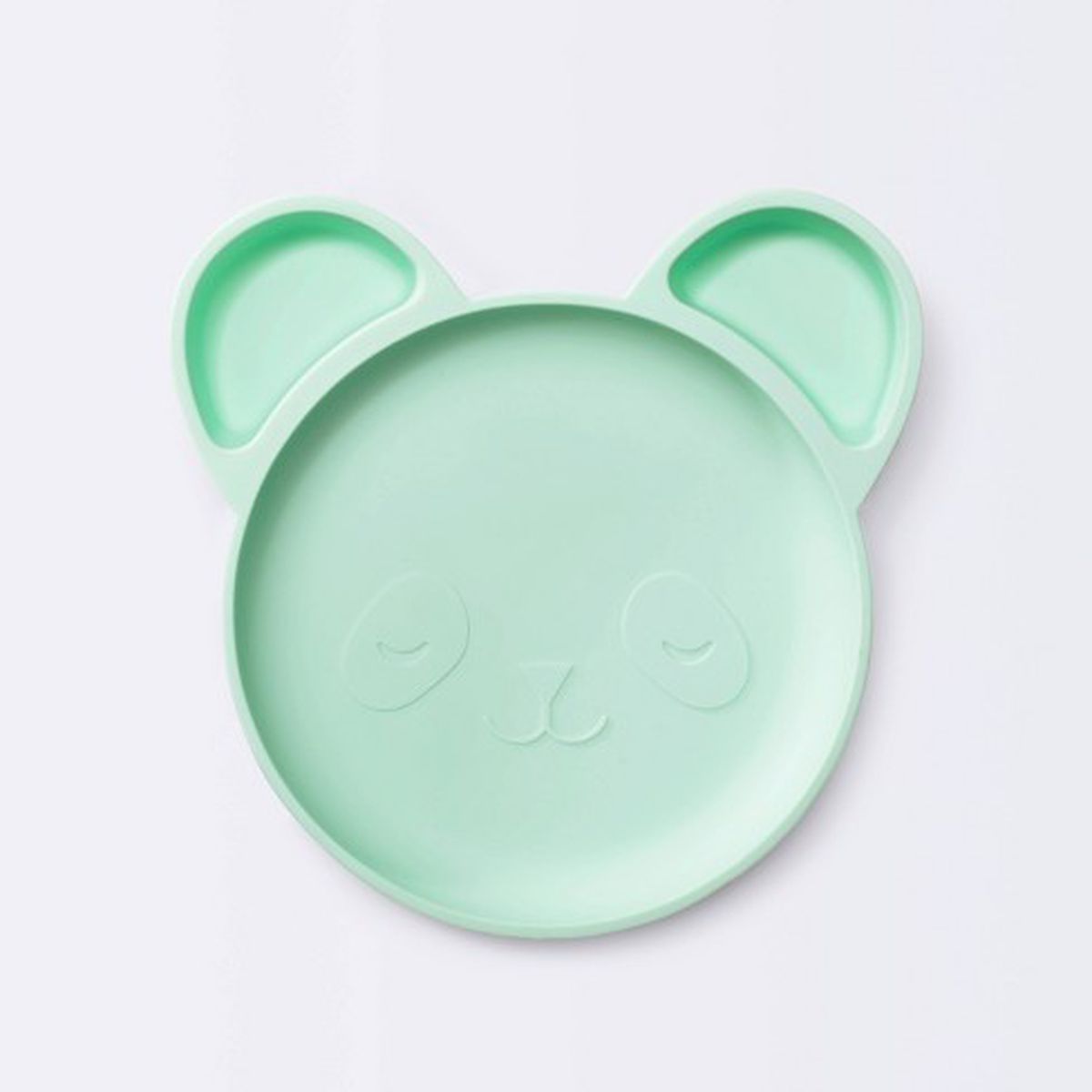 A child’s plate shaped like a panda