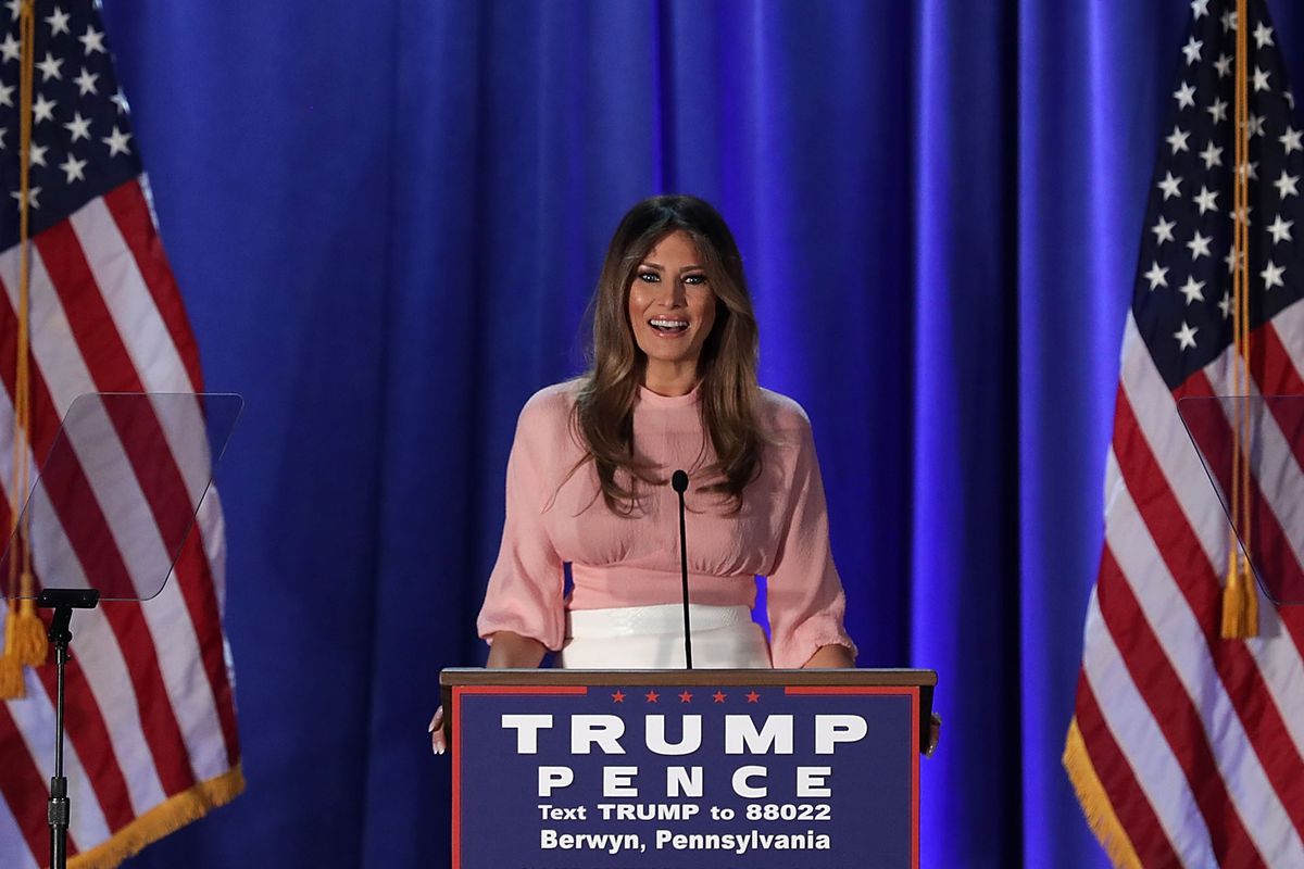 Melania Trump Campaigns For Her Husband In Pennsylvania