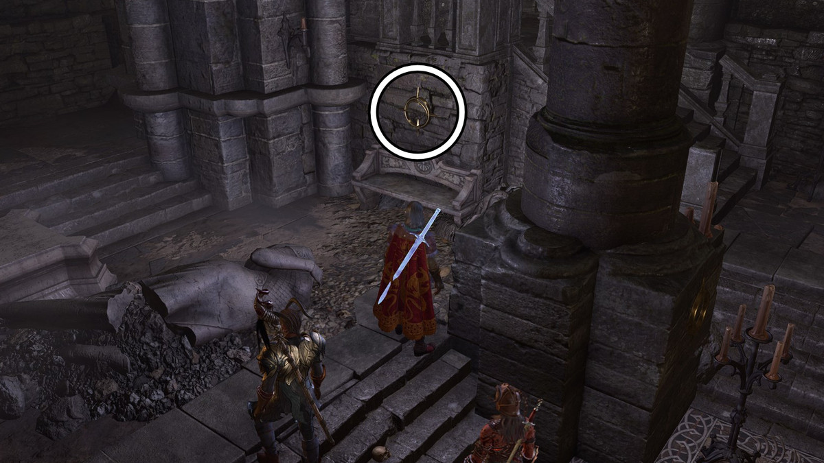 A secret lever in the Defiled Temple in Baldur’s Gate 3.