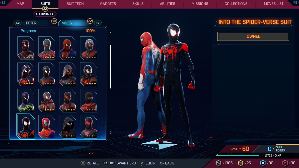 The Into the Spider-Verse Suit