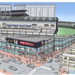 View of proposed Addison/Sheffield entrance to Wrigley