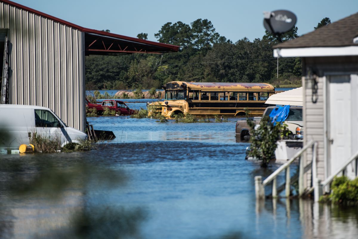 Remnants Of Hurricane Matthew Cause Inland Flooding In Parts In North Carolina