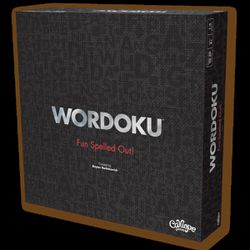 Wordoku is a combination crossword-sudoku word game for one to six players. In the game, players race to create words and earn points using wooden letter tiles on a 4x4 grid.