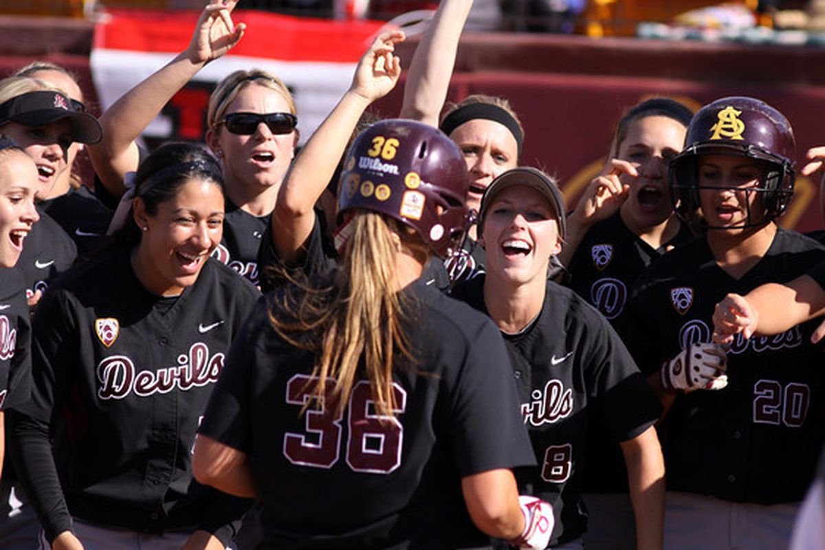 The Devils celebrating during the Tempe regional on May 21, 2011. Photo courtesy of Steve Rodriguez.