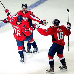Kundratek Celebrates His First NHL Goal