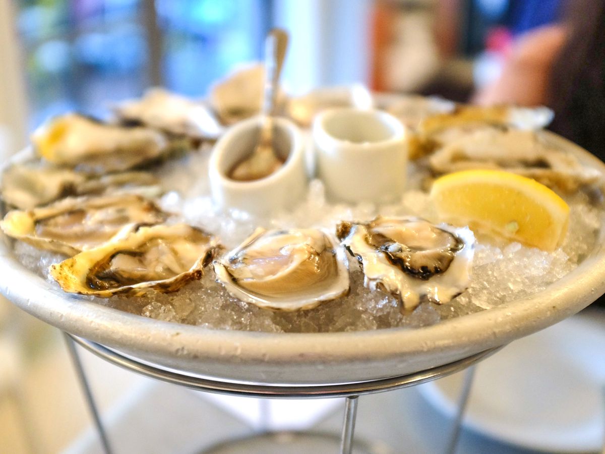 An oyster platter at The Walrus and the Carpenter.