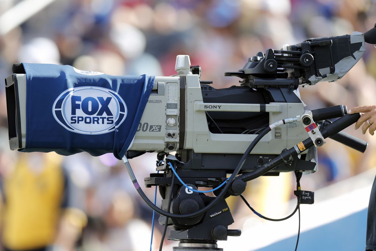 A Fox Sports camera at an NFL game