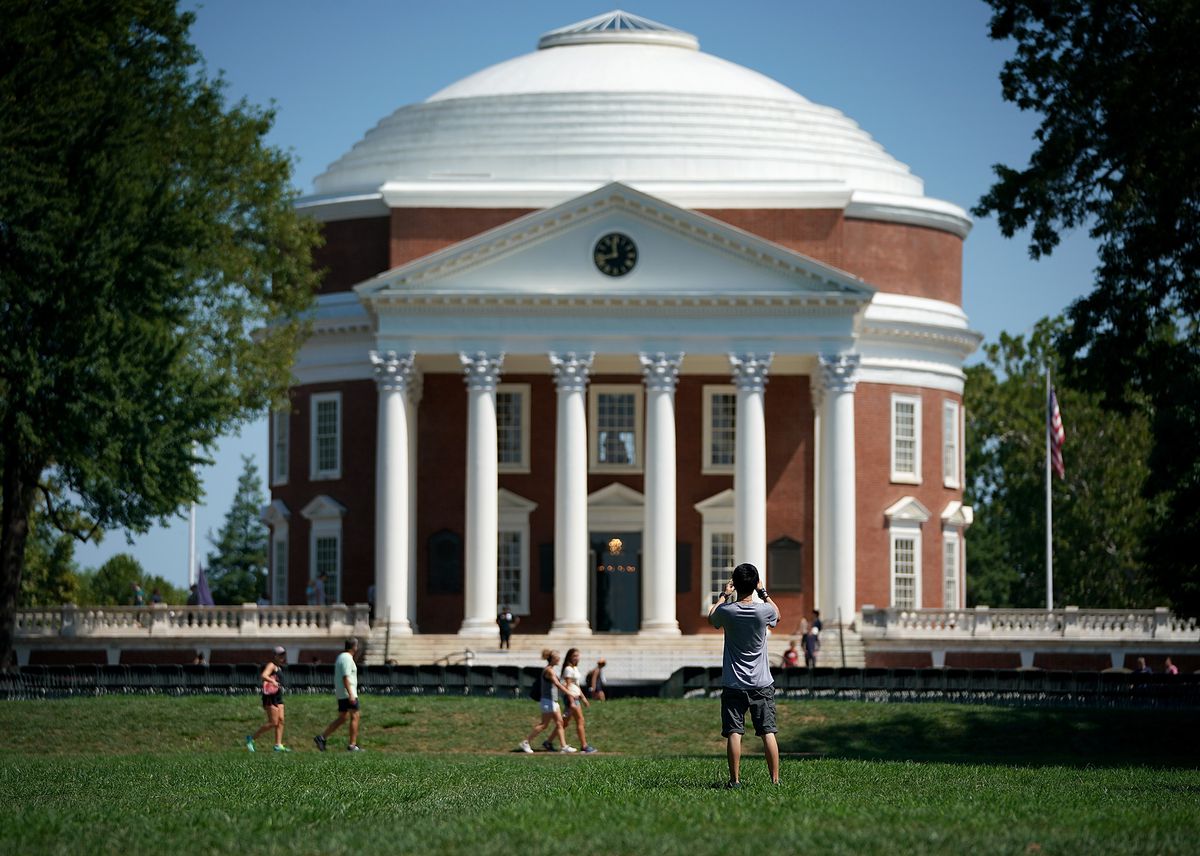 University Of Virginia Students In Charlottesville Back On Campus For Start Of New School Year