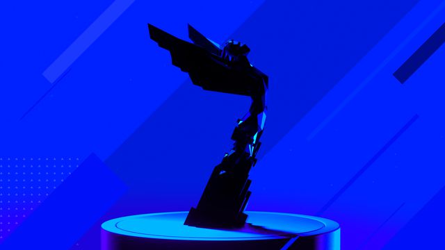 The Game Awards trophy on a blue background