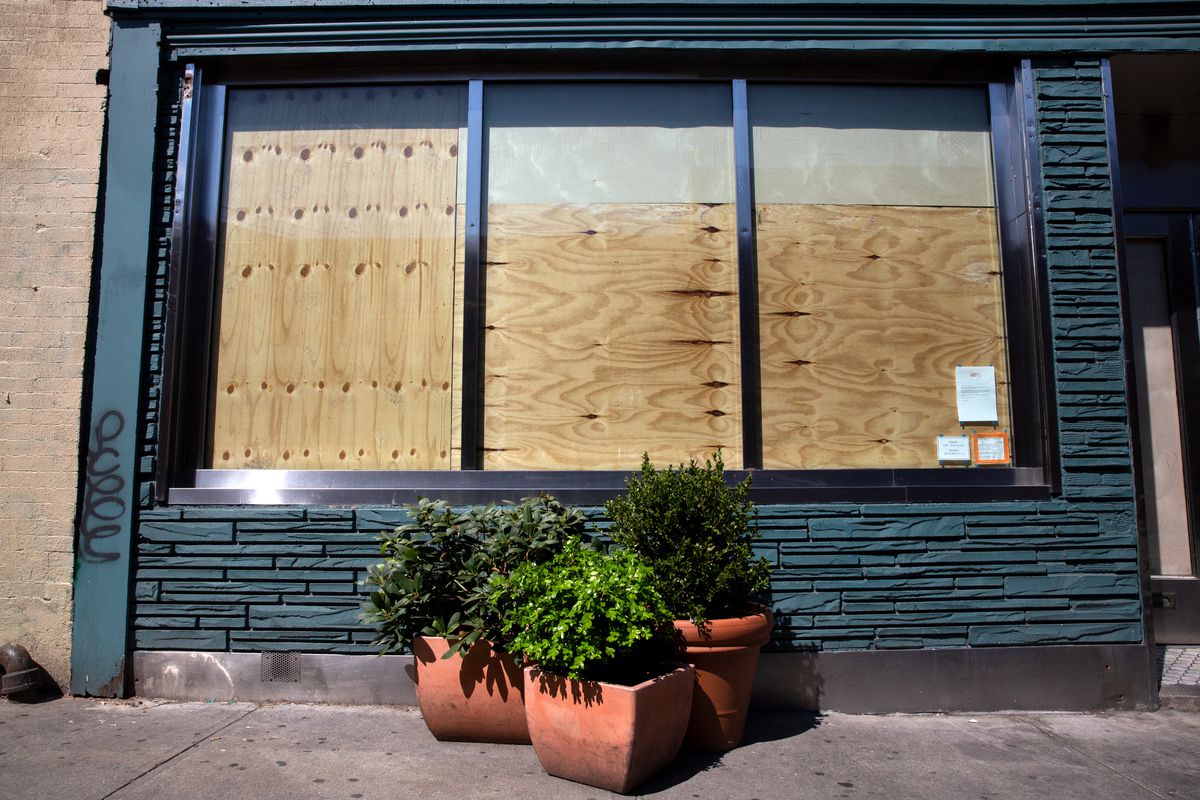 A shuttered restaurant in Bed-Stuy, Brooklyn, May 4, 2020.