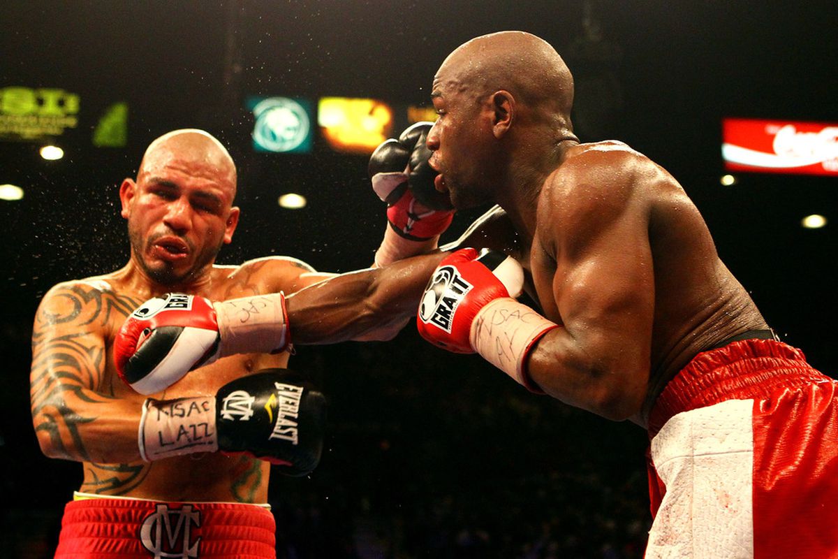 Floyd Mayweather and Miguel Cotto drew 1.5 million buys and $94 million on pay-per-view revenue last weekend. (Photo by Al Bello/Getty Images)