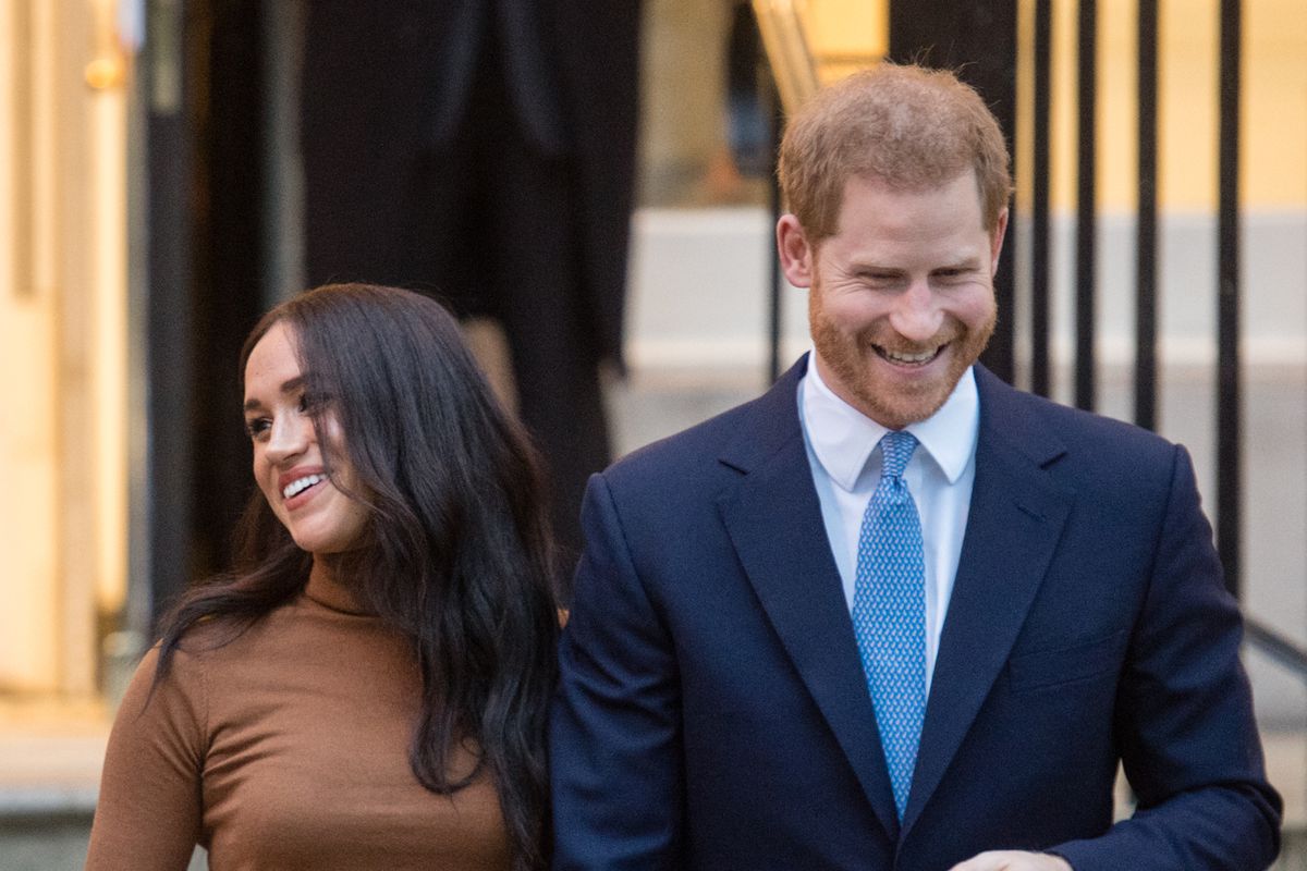 Prince Harry, Duke of Sussex and Meghan, Duchess of Sussex visit Canada House on January 07, 2020 in London, England.