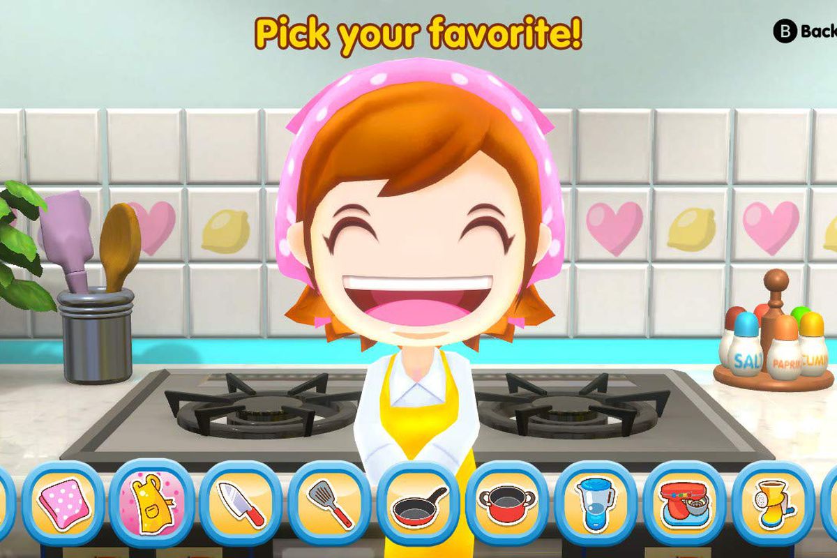 Cooking Mama asks you to pick a favorite kitchen utensil in Cooking Mama: Cookstar