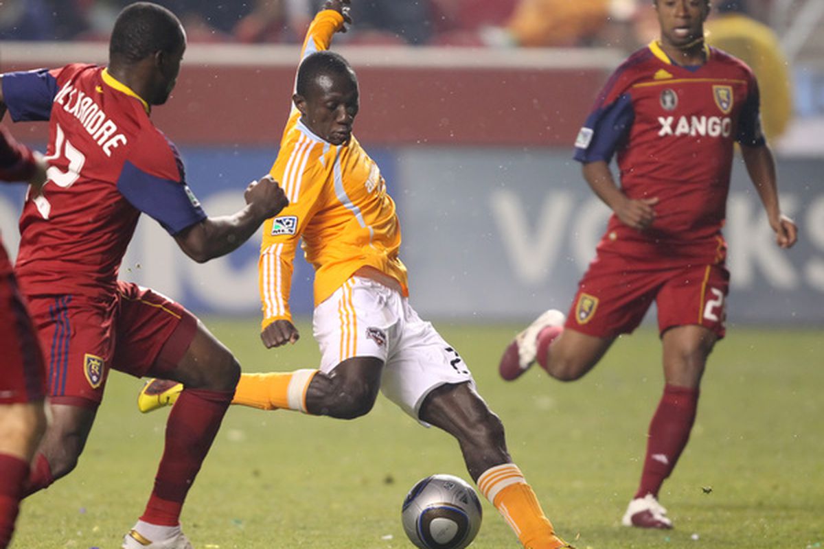 Despite his flaws, Dominic Oduro's speed is a real problem for United's fragile defense.