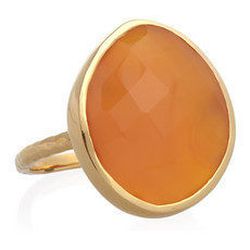 <a href="http://www.theoutnet.com/product/329233"><b>Monica Vinader</b> nugget 18-karat gold-vermeil carnelian ring</a> $85 (was $170)
