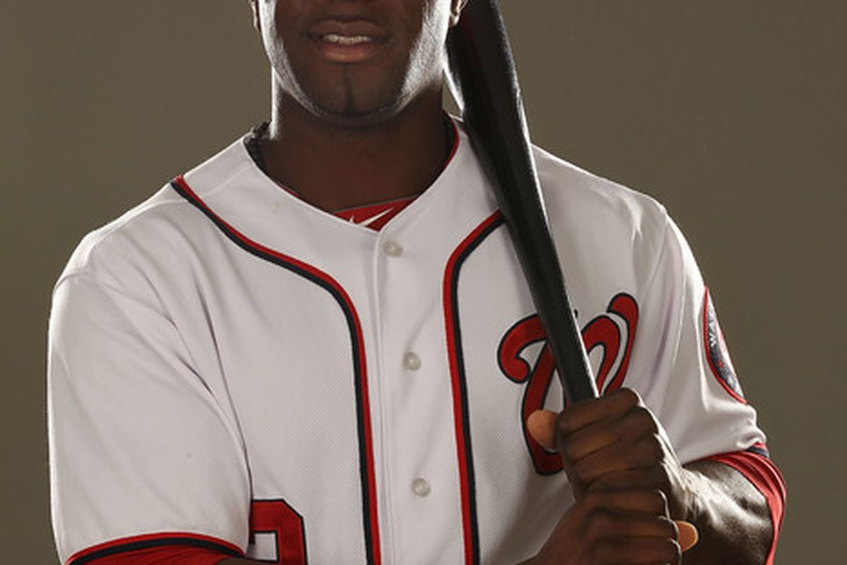 VIERA FL - FEBRUARY 25:  Roger Bernadina #2 of the Washington Nationals poses for a portrait during Spring Training Photo Day at Space Coast Stadium on February 25 2011 in Viera Florida.  (Photo by Al Bello/Getty Images)