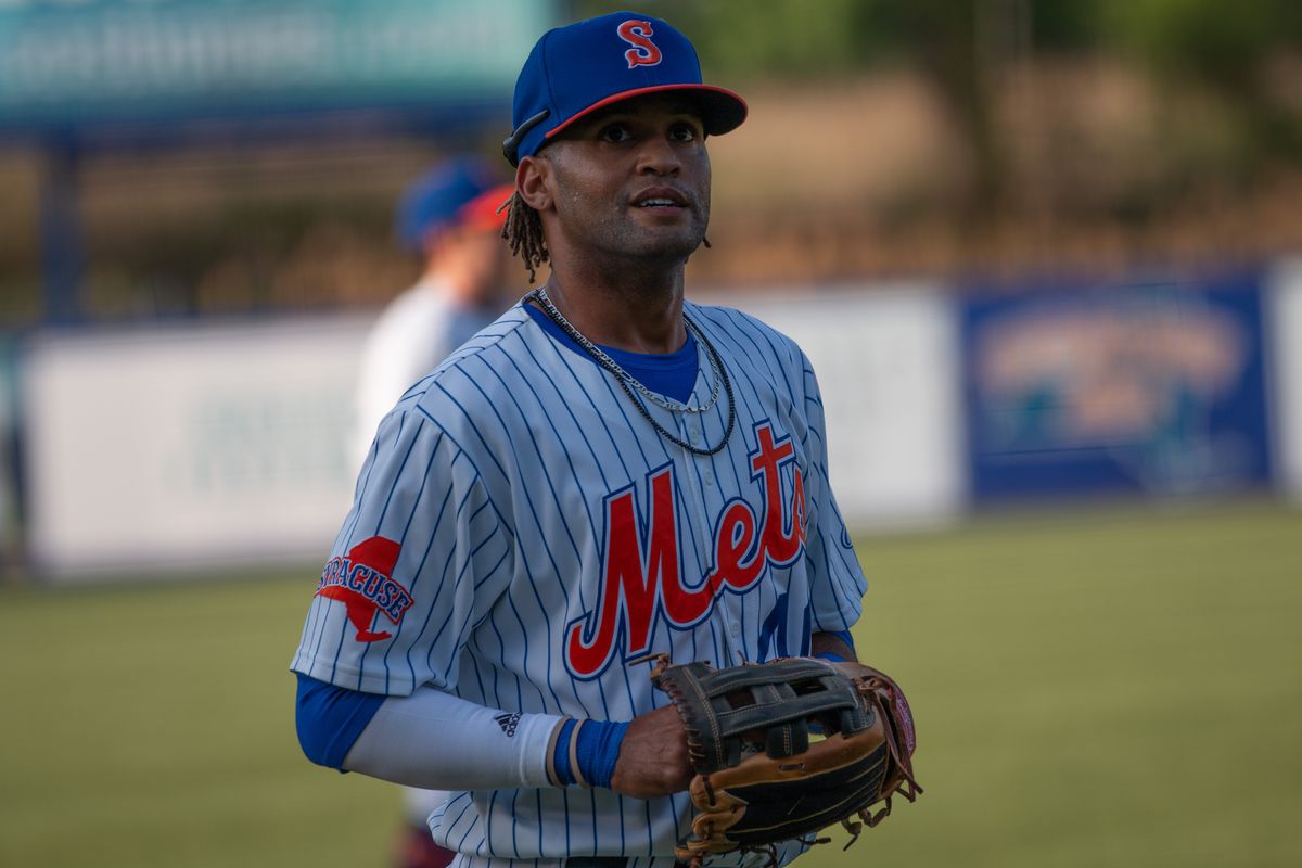 Mason Williams during a Syracuse Mets game on May 20, 2021.