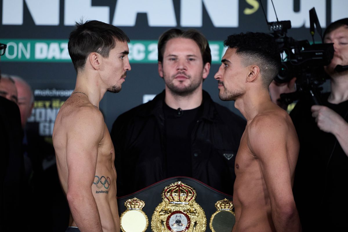 Michael Conlan and Jordan Gill face off at their weigh-in