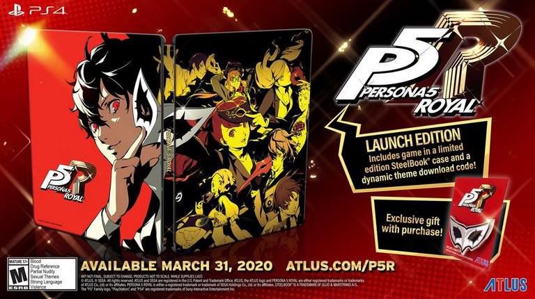 A product shot of the Persona 5 Royal launch edition