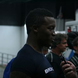 Broncos WR Demaryius Thomas answers a question on his expectations for the upcoming season