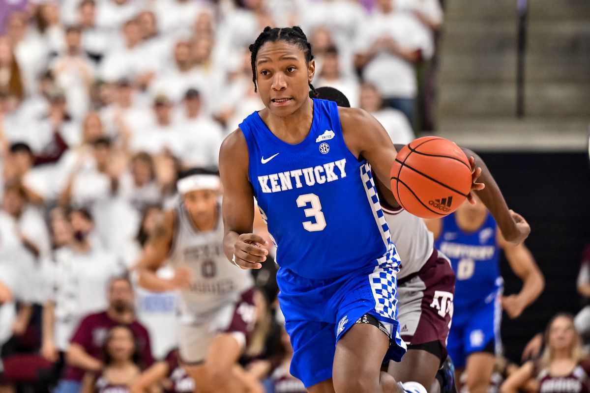 Kentucky Wildcats guard TyTy Washington Jr. moves the ball during the first half against the Texas A&amp;M Aggies at Reed Arena.