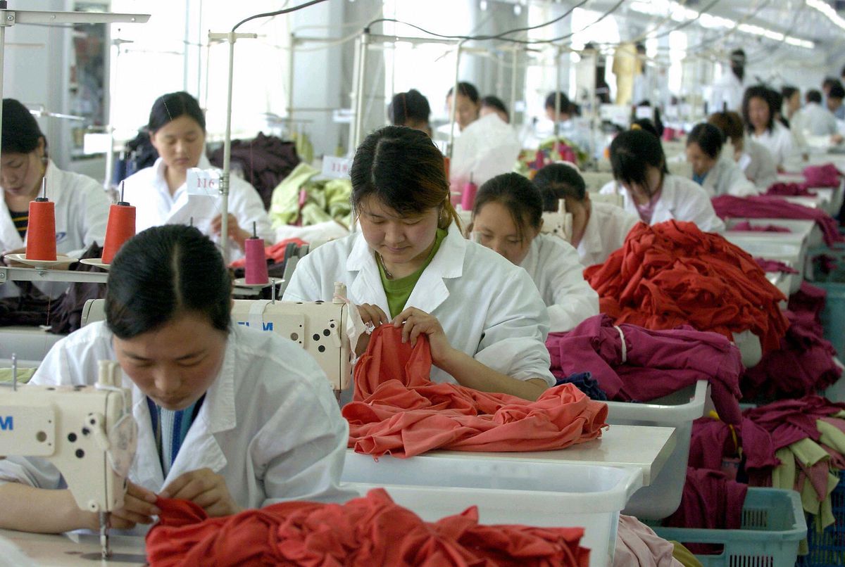 Workers at a Chinese garment factory.