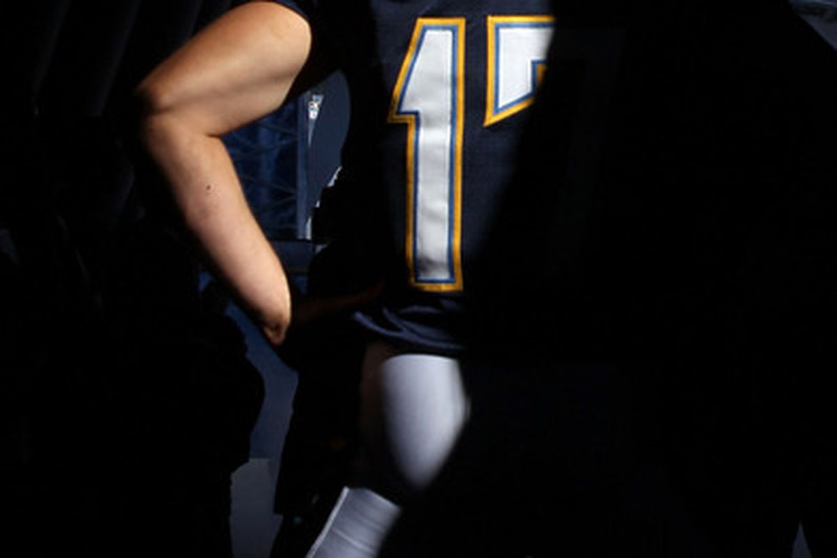 The Chargers won't make the playoffs so it's my last chance to use this photo.  (Photo by Stephen Dunn/Getty Images)