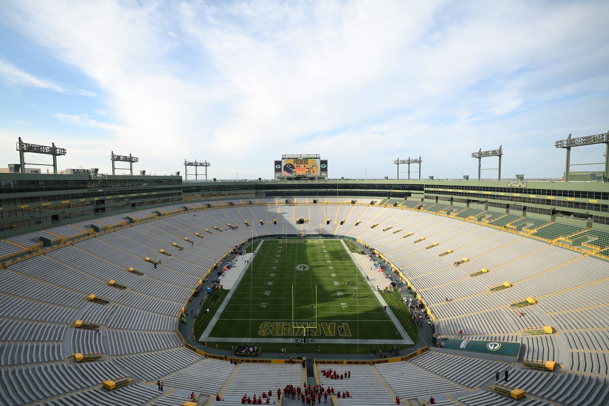 A general view of Lambeau Field prior to the game between the Green Bay Packers and the Chicago Bears on September 18, 2022 in Green Bay, Wisconsin.