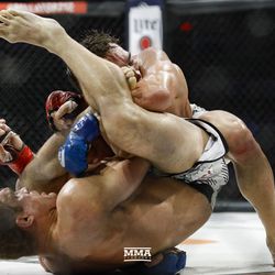 Brent Primus throws up a submission attempt at Bellator 212.