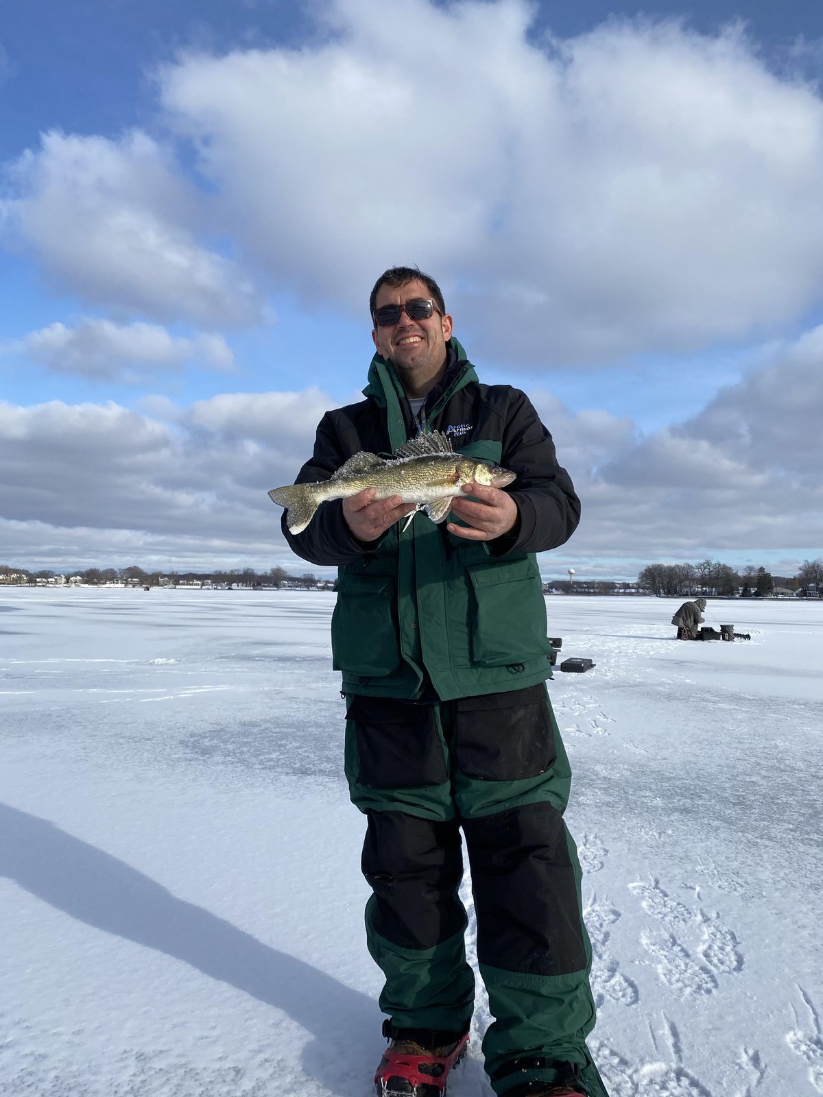 Jason Fox with a Chain O’Lakes walleye. Provided photo