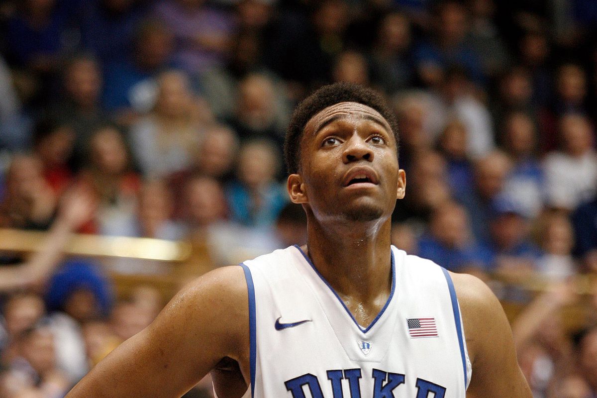 Jabari Parker during a break in the action at Cameron