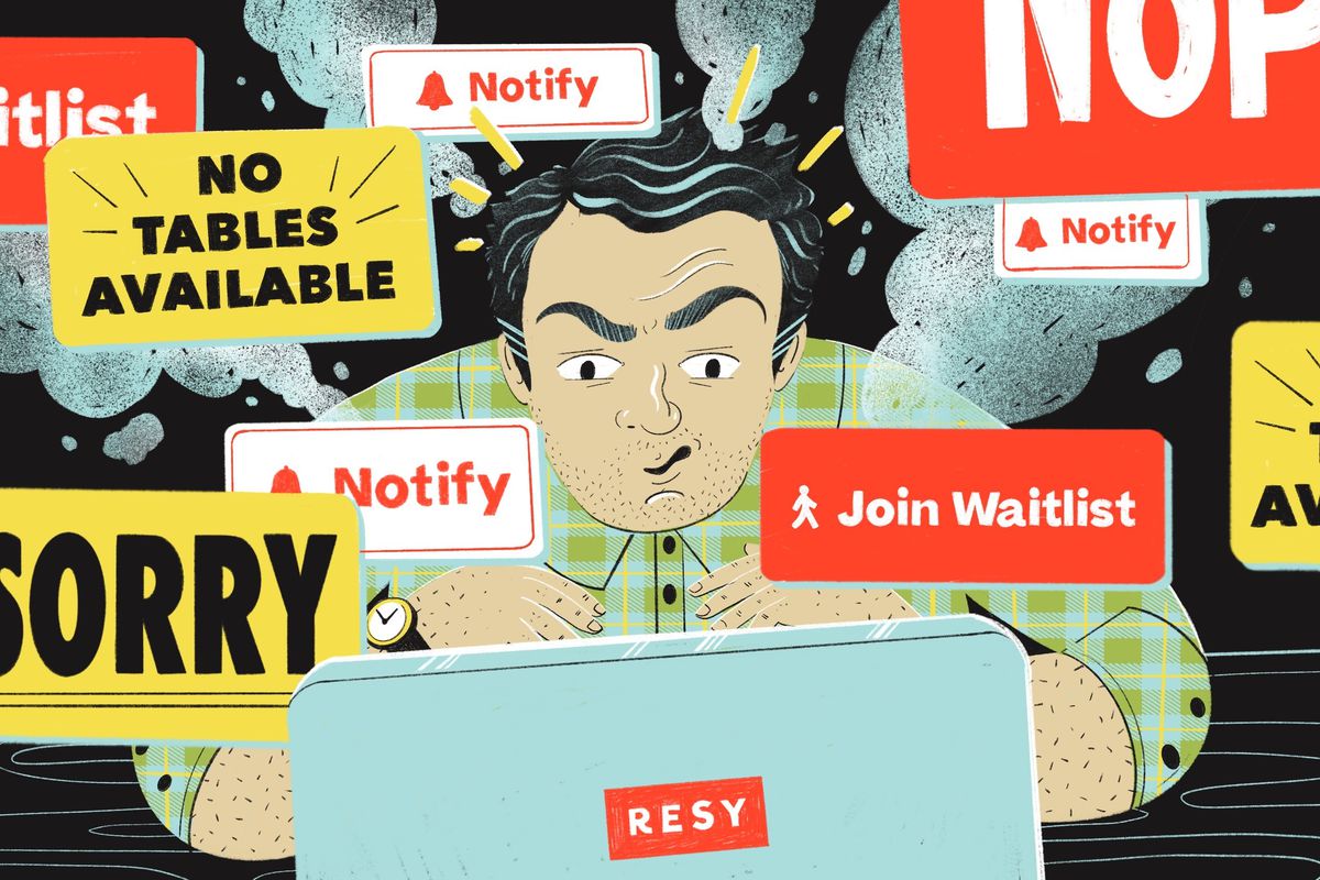 A man surrounded by various pop-up messages hovers over a laptop in an illustration for an article.