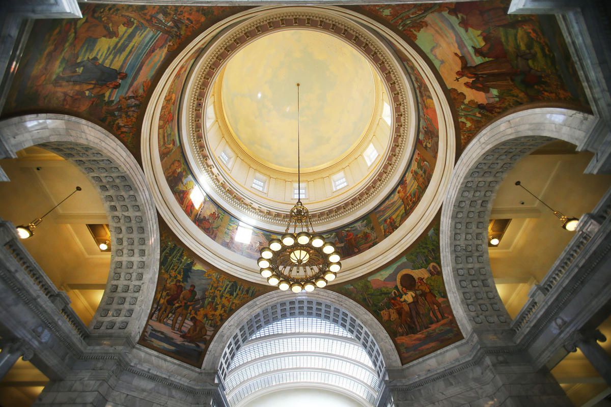 The Utah State Capitol rotunda is shown Oct. 23, 2013.