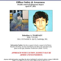 This image provided by the Boston Regional Intelligence Center shows Dzhokhar A. Tsarnaev, one of the suspects in the Boston Marathon bombings.