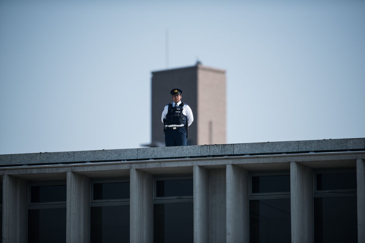 A Japanese police officer.