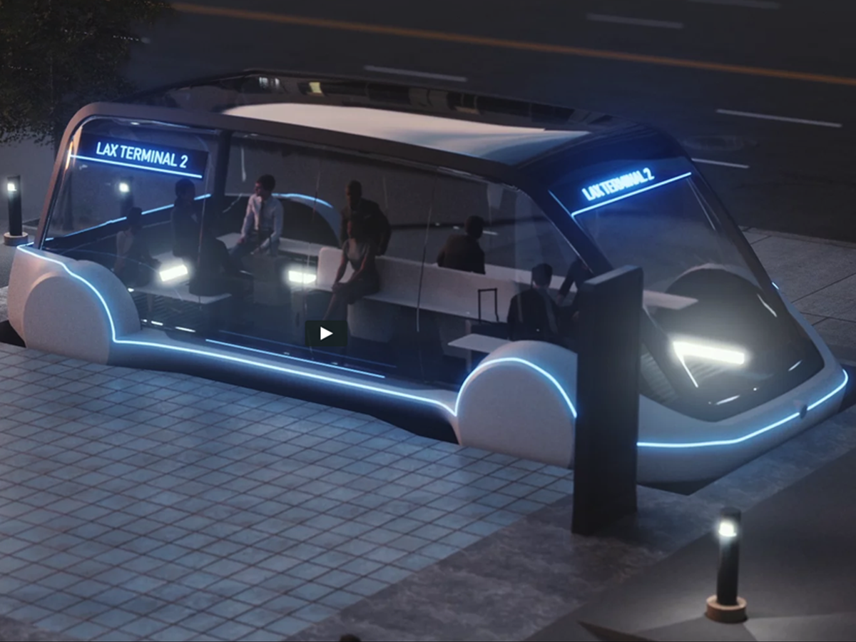 Among the projects highlighted on The Boring Company’s website is one using small pods like these that would travel on an underground tunnel network similar to what is being proposed for Chicago. | The Boring Company